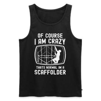 Scaffolding Builder Gift Work Occupation Construction Worker Job - Men's Premium Organic Tank Top - black - Front - Michal (187cm)
