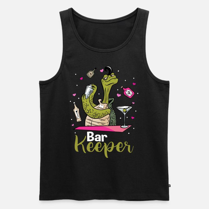 Barkeeper Schildkröte - Männer Premium Bio Tank Top - Schwarz