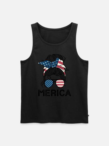 Merica - Männer Premium Bio Tank Top - Schwarz