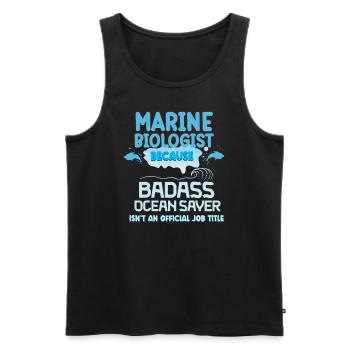 Meeresbiologie Qualle Ozean Wal Krabbe Tintenfisch - Männer Premium Bio Tank Top - Schwarz - Vorne - Michal (187cm)