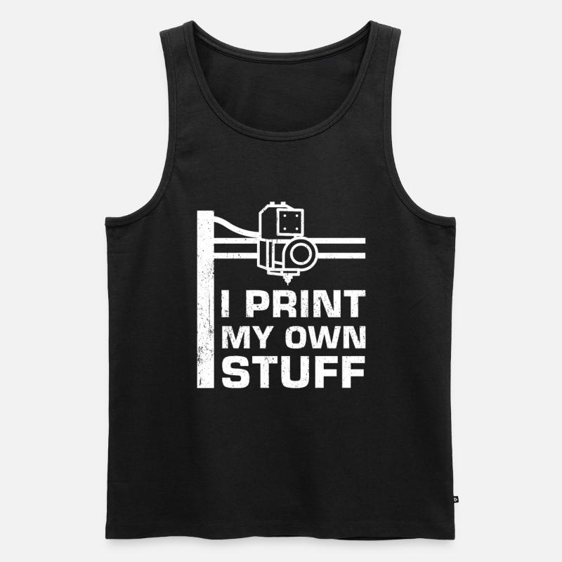 3d Drucker - Männer Premium Bio Tank Top - Schwarz