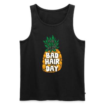 Ananas Hawaii Cadeau Fruits Fruits Ananas Fruit - Débardeur bio Premium Homme - noir - Devant - AI Model Male 178 light (178cm)