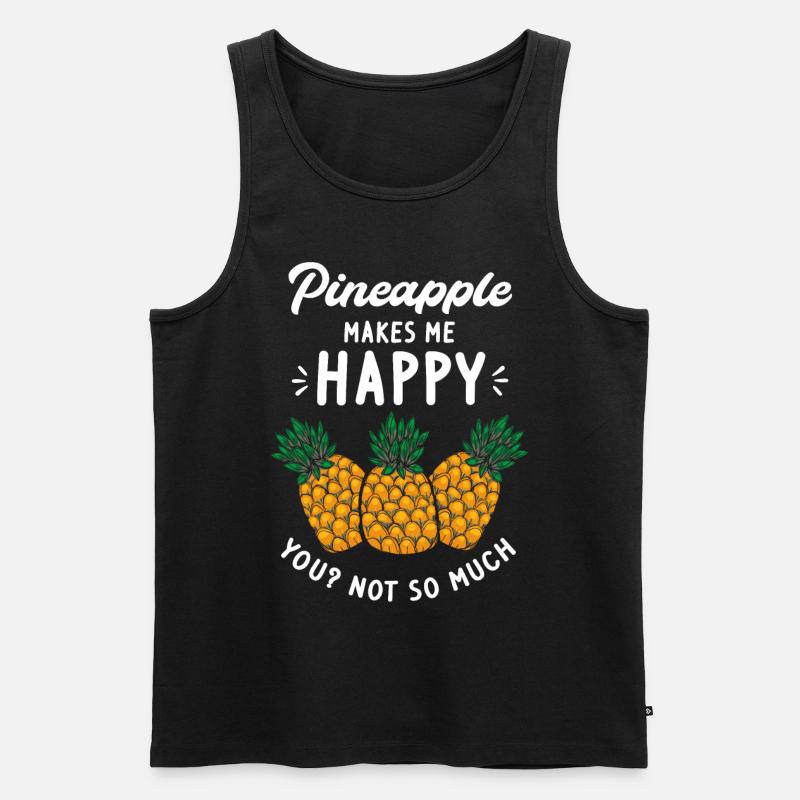 Ananas - Männer Premium Bio Tank Top - Schwarz