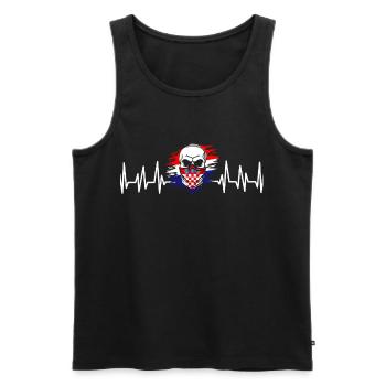 Kroatien Geschenk Herkunft Zagreb Hrvatska Heimat - Männer Premium Bio Tank Top - Schwarz - Vorne - AI Model Male 178 light (178cm)