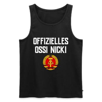 Ostdeutschland Geschenk Osten Ossi DDR Ostalgie - Männer Premium Bio Tank Top - Schwarz - Vorne - Michal (187cm)