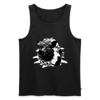 Pig Gift Piglet Kids Piglet Pig Pig - Men's Premium Organic Tank Top - black - Front - Michal (187cm)