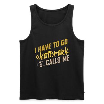 Skateboard Kickflip Geschenk Longboard Sk8er Sk8 - Männer Premium Bio Tank Top - Schwarz - Vorne - AI Model Male 178 light (178cm)