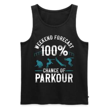 Parkour Free Running Traceur - Men's Premium Organic Tank Top - black - Front - Michal (187cm)