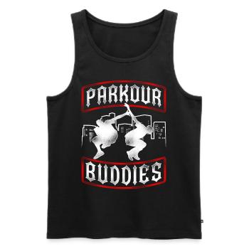 Parkour Free Running Traceur - Men's Premium Organic Tank Top - black - Front - Michal (187cm)