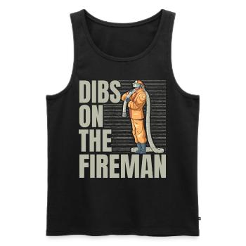 Dibs On The Fireman Firefighter Firefighter Fe - Men's Premium Organic Tank Top - black - Front - Michal (187cm)