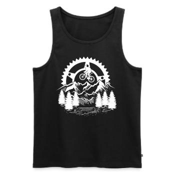 Mountain Bike Accessories MTB Shorts Downhill Cycl - Männer Premium Bio Tank Top - Schwarz - Vorne - Michal (187cm)