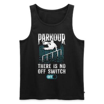 Parkour Free Running Traceur - Men's Premium Organic Tank Top - black - Front - Michal (187cm)