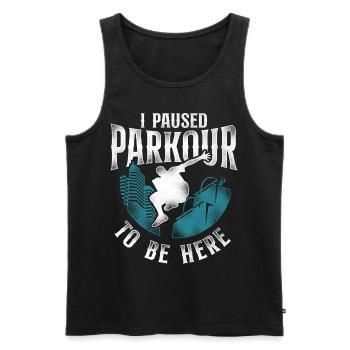 Parkour Free Running Traceur - Men's Premium Organic Tank Top - black - Front - Michal (187cm)