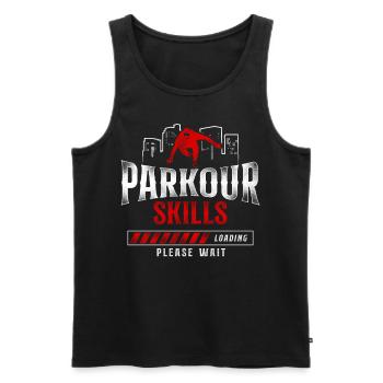 Parkour Free Running Traceur - Men's Premium Organic Tank Top - black - Front - Michal (187cm)