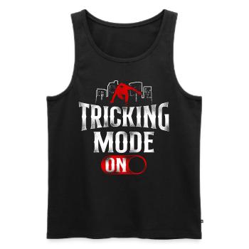 Parkour Free Running Traceur - Débardeur bio Premium Homme - noir - Devant - AI Model Male 178 light (178cm)