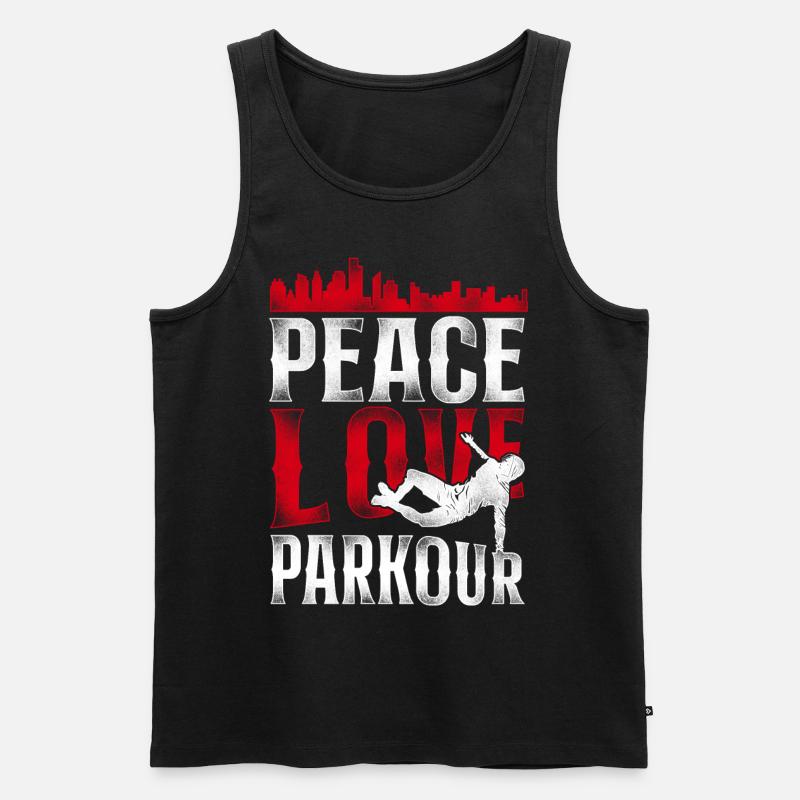 Parkour Free Running Traceur - Männer Premium Bio Tank Top - Schwarz