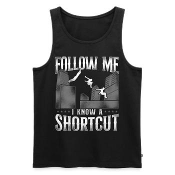 Parkour Free Running Traceur - Männer Premium Bio Tank Top - Schwarz - Vorne - AI Model Male 178 light (178cm)