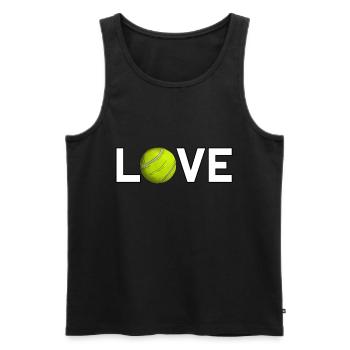 I love Tennis Player Training Tournament - Men's Premium Organic Tank Top - black - Front - Michal (187cm)
