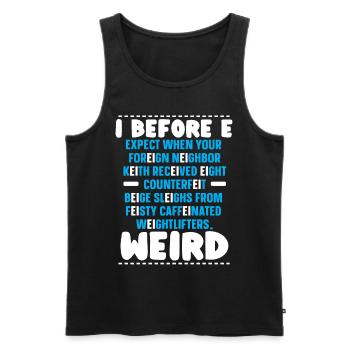 Grammar Police English Teacher English Writing - Men's Premium Organic Tank Top - black - Front - AI Model Male 178 light (178cm)