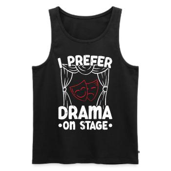 Je préfère le drame sur scène Théâtre Broadway - Débardeur bio Premium Homme - noir - Devant - Michal (187cm)