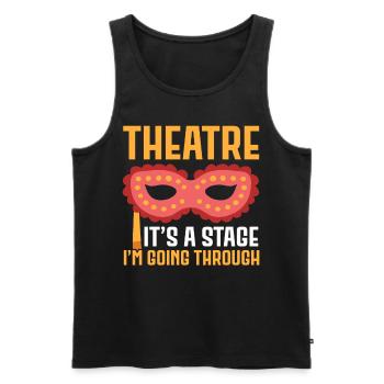 Theater Es ist eine Bühne, durch die ich gehe Broa - Männer Premium Bio Tank Top - Schwarz - Vorne - AI Model Male 178 light (178cm)