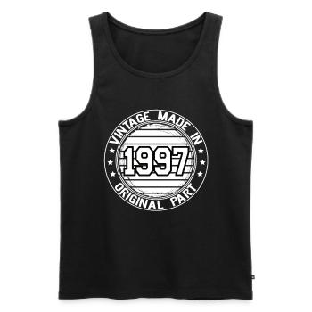 Vintage Made In 1997 Original Part Birthday 1997 - Men's Premium Organic Tank Top - black - Front - Michal (187cm)