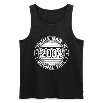 Vintage Made In 2004 Original Part Birthday 2004 - Men's Premium Organic Tank Top - black - Front - Michal (187cm)