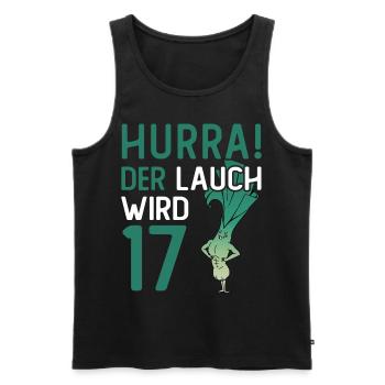 Hurra der Lauch wird 17 - Männer Premium Bio Tank Top - Schwarz - Vorne - Michal (187cm)