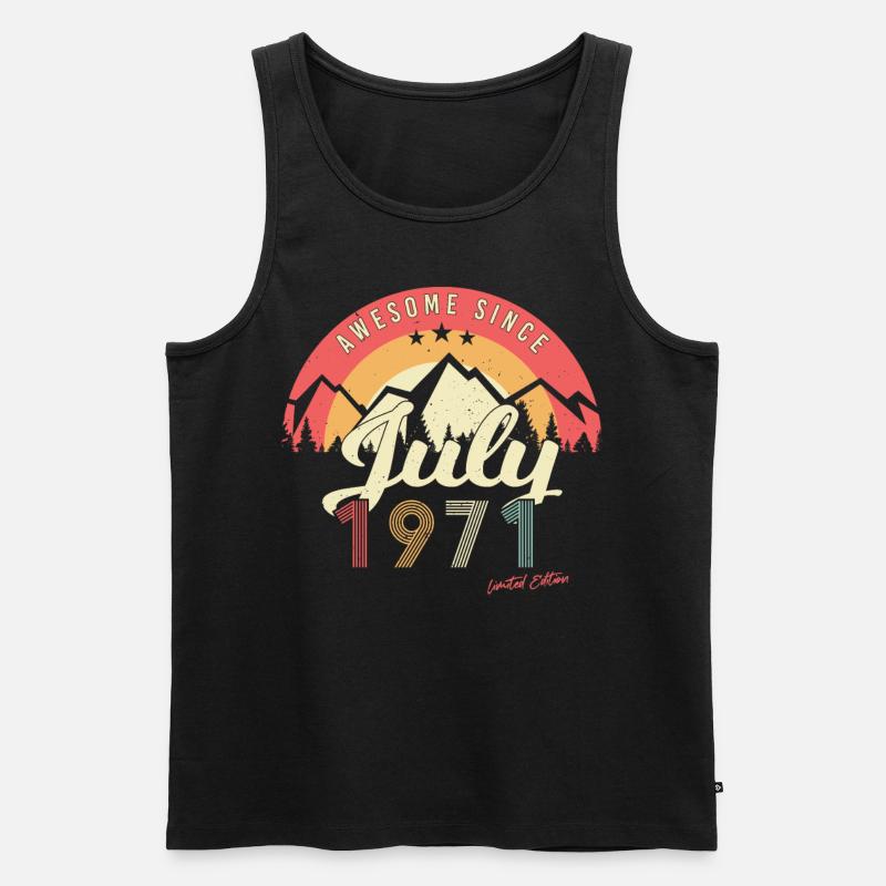 Retro Im Juli 1971 - Männer Premium Bio Tank Top - Schwarz