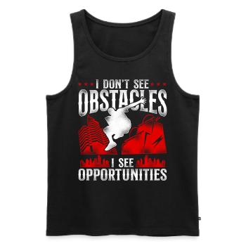Parkour Free Running Traceur - Men's Premium Organic Tank Top - black - Front - Michal (187cm)