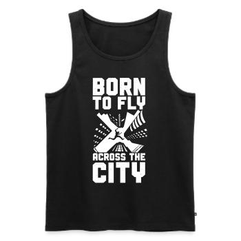 Parkour Free Running Traceur - Männer Premium Bio Tank Top - Schwarz - Vorne - Michal (187cm)