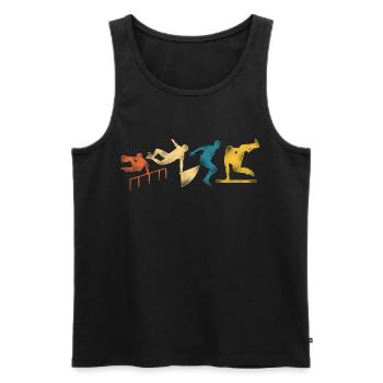 Parkour Free Running Traceur Retro - Men's Premium Organic Tank Top - black - Front - Michal (187cm)