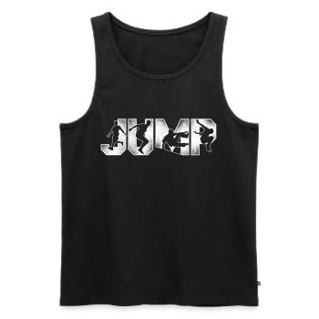 Parkour Free Running Traceur - Débardeur bio Premium Homme - noir - Devant - Michal (187cm)