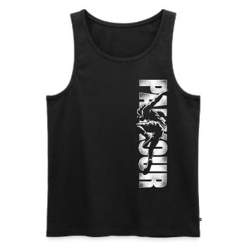 Parkour Free Running Traceur - Men's Premium Organic Tank Top - black - Front - Michal (187cm)