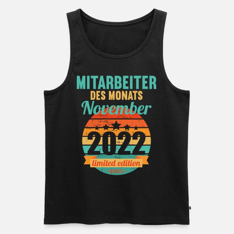 Mitarbeiter des Monats November 2022 - Männer Premium Bio Tank Top - Schwarz
