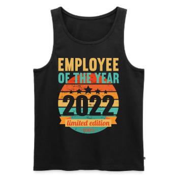 Mitarbeiter des Jahres 2022 - Männer Premium Bio Tank Top - Schwarz - Vorne - AI Model Male 178 light (178cm)