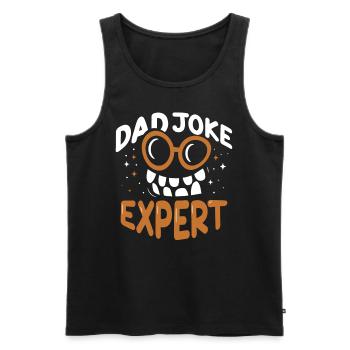 Papa Witz Dad Joke Vater Jokes - Männer Premium Bio Tank Top - Schwarz - Vorne - AI Model Male 178 light (178cm)