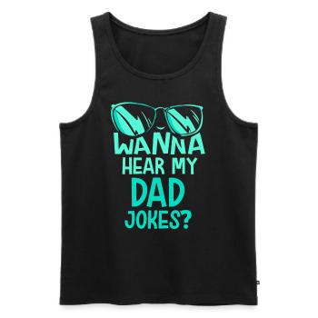 Papa Witz Dad Joke Vater Jokes - Männer Premium Bio Tank Top - Schwarz - Vorne - AI Model Male 178 light (178cm)