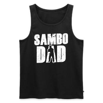 Sambo Papa Kampfkunst Trainer Training Kampfsport - Männer Premium Bio Tank Top - Schwarz - Vorne - Michal (187cm)