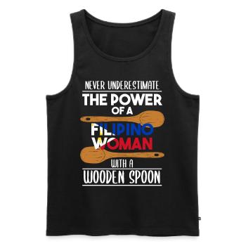 Philippines Filipina Flag Femme Cuillère I Cadeau - Débardeur bio Premium Homme - noir - Devant - AI Model Male 178 light (178cm)