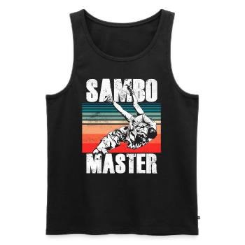 Sambo Master Martial Arts Martial Arts Training - Men's Premium Organic Tank Top - black - Front - Michal (187cm)