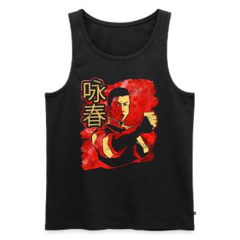 Wing Chun Entraînement aux arts martiaux Entraîneur d’arts martiaux - Débardeur bio Premium Homme - noir - Devant - Michal (187cm)