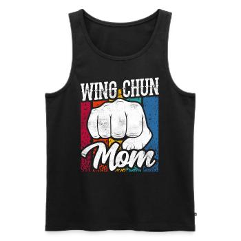 Wing Chun Mama Trainer Martial Arts Martial Arts - Men's Premium Organic Tank Top - black - Front - Michal (187cm)