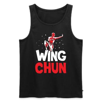 Wing Chun Entraînement Arts Martiaux Entraîneur Arts Martiaux - Débardeur bio Premium Homme - noir - Devant - Michal (187cm)