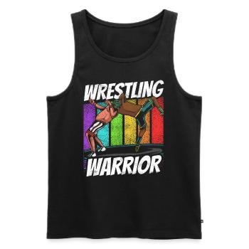 Wrestling Krieger Ringen Ringkampf Ringer - Männer Premium Bio Tank Top - Schwarz - Vorne - AI Model Male 178 light (178cm)