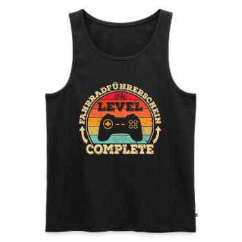 Bicycle test Cycling test Bicycle driving license - Men's Premium Organic Tank Top - black - Front - AI Model Male 178 light (178cm)