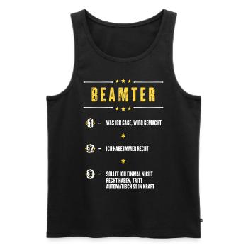 Ich Habe Immer Recht Beamter Beruf Paragraphen - Männer Premium Bio Tank Top - Schwarz - Vorne - Michal (187cm)