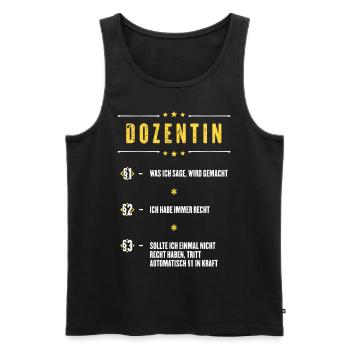 Ich Habe Immer Recht Dozentin Beruf Paragraphen - Männer Premium Bio Tank Top - Schwarz - Vorne - Michal (187cm)