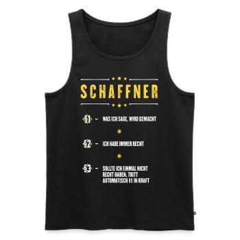 Ich Habe Immer Recht Schaffner Beruf Paragraphen - Männer Premium Bio Tank Top - Schwarz - Vorne - AI Model Male 178 light (178cm)