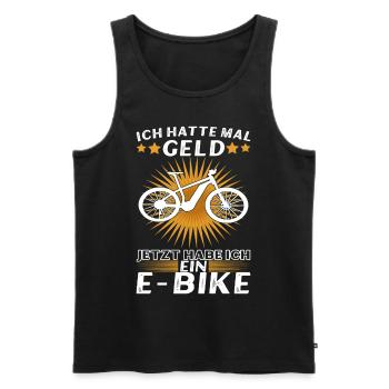 E Bike E MTB Elektrofrahrad - Männer Premium Bio Tank Top - Schwarz - Vorne - AI Model Male 178 light (178cm)